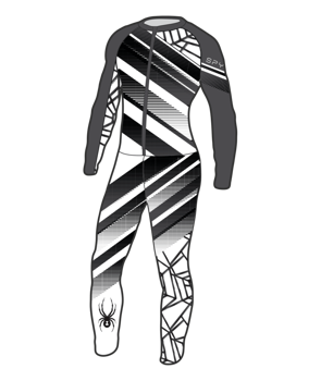 Race suit Spyder Nine Ninety Race Suit Black Stripe - 2023/24