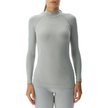 UYN Woman Evolutyon UW Shirt LG_SL Turtle Neck Flamingo/White/White thermal shirt - 2023/24