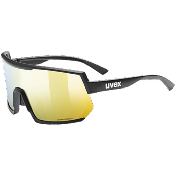 Sonnenbrille Uvex Sportstyle 235 P - Black Mat/Mirror Yellow - 2023