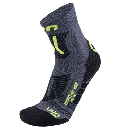 Cycling Socks UYN Man Cycling MTB Anthracite/Yellow Fluo