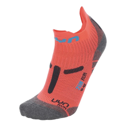 Outdoor Socks UYN Woman Run 2IN Socks Coral Fluo/Anthracite