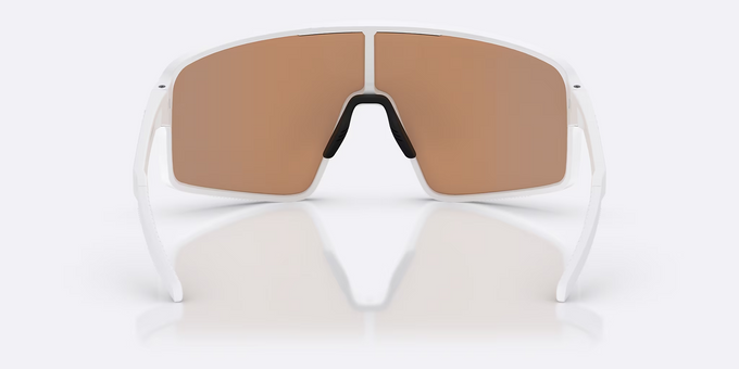 Sunglasses BLIZ P001 Frame Matte White with N_O_N Coral/Orange Mirror Blue Lenses