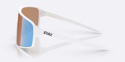 Sonnenbrille BLIZ P001 Frame Matte White with N_O_N Coral/Orange Mirror Blue Lenses