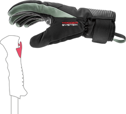 Gloves LEKI Sparrow 3D Women Black/Dust/Green - 2025/26