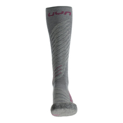 Ski socks UYN Woman Ski One Comfort Fit Grey/Purple - 2025/26