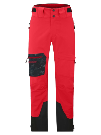 Ski pants Ziener Tewes Full-Zip Man Red Black Foggy Print - 2025/26