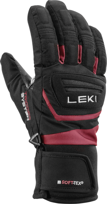 Gloves LEKI Griffin 3D Junior Black/Rose - 2025/26