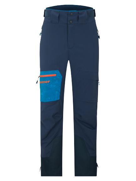 Ski pants Ziener Tewes Full-Zip Man Blue Foggy Print Dark Navy - 2025/26