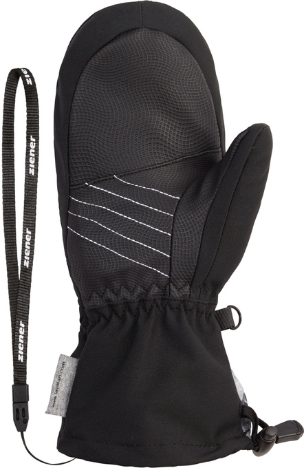Gloves Ziener Lavalino-z As® Aw Mitten Glove Junior Unisex Black Grey Mountain Print - 2025/26
