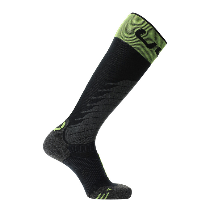Skisocken UYN Man Ski One Merino Socks Black/Lime - 2025/26