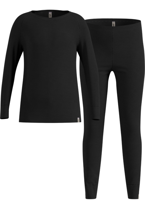 Thermounterwäsche Odlo Merino 200 Set long Junior Black - 2025/26