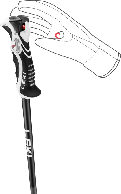 Poles LEKI Bold Lite S Black/Red - 2025/26