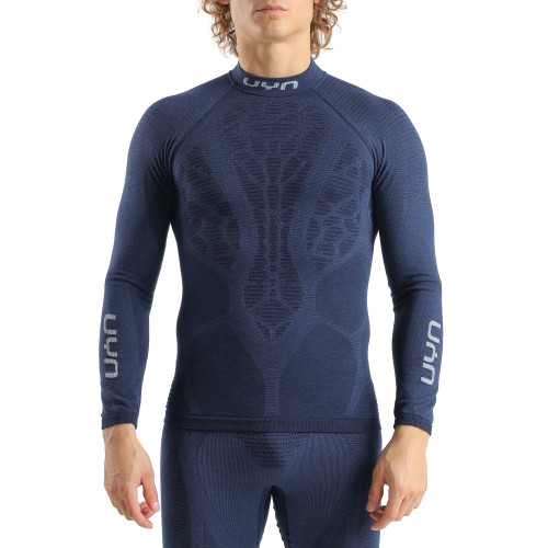 Thermounterwäsche UYN Man Elevatyon Biomorph UW Shirt Long SL Turtle New Neck Indaco - 2025/26