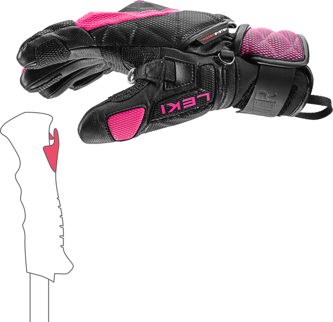 Handschuhe LEKI WCR Venom 3D Junior Pink - 2025/26