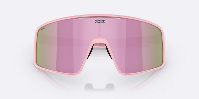 Sunglasses BLIZ P001 Frame Matte Powder Pink with Brown W Rose Multi Lenses