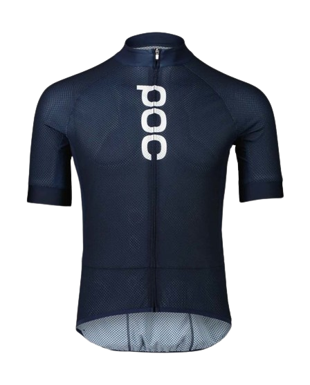 POC M's Essential Road Logo Jersey Calcite Blue/Dark Calcite Blue - 2024