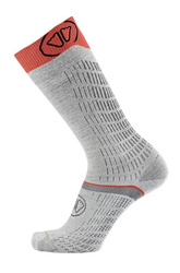 Skisocken Sidas Ski Merino Performance Light Grey/Coral - 2025/26