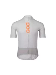 Fahrradtrikot POC M's Essential Road Logo Jersey Hydrogen White/Granite Grey