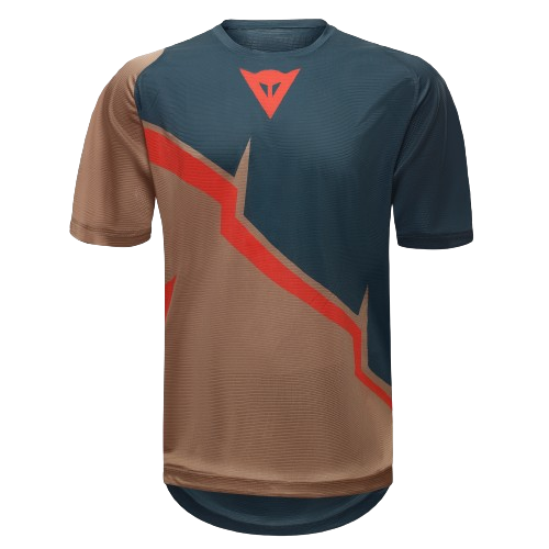 Cycling jersey Dainese HgAER Jersey Ss Brown/Blue/Red