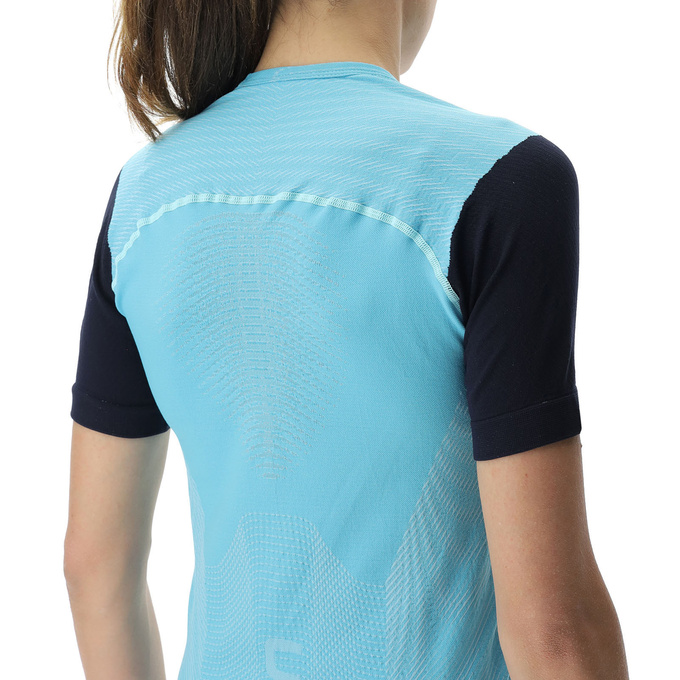 UYN Woman Running PB42 OW Shirt SH_SL Blue Radiance/Peacot