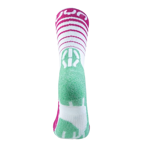 Outdoor Socks UYN Woman Runner's Five Socks White/Fuchsia/Green