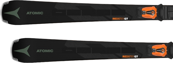Skis Atomic Redster Q7 Revoshock C + MI 12 GW Black/Orange - 2025/26