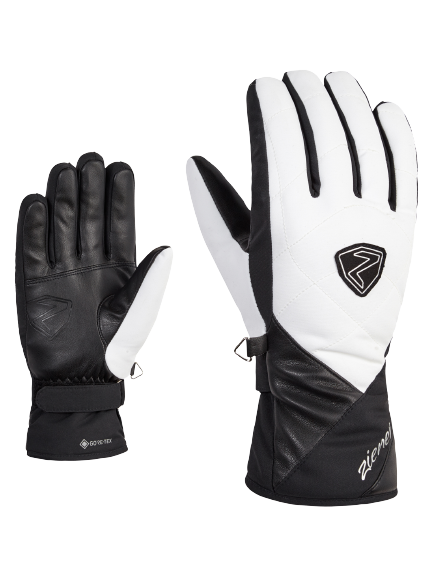 Gloves Ziener Kamea GTX Lady Glove Black White - 2024/25