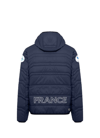 Men's down jacket Colmar Replica Quilted Hoodie Jacket Navy/Rosso - 2025/26