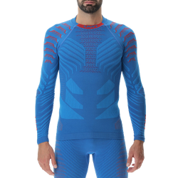 Thermal underwear UYN Man Resilyon Uw Shirt Lg Sl.turtle Neck Blue/Red - 2024/25