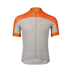 Fahrradtrikot POC M's Essential Road Logo Jersey Zink Orange/Granite Grey - 2024