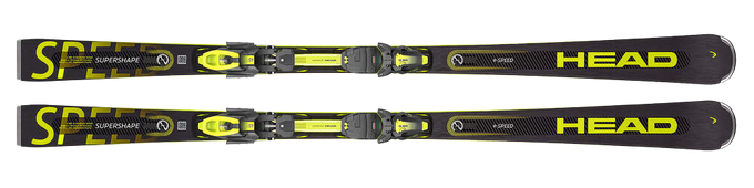 Skis HEAD Supershape E-Speed + PRD 12 GW Matt Black/Flash Yellow - 2023/24