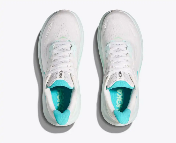 Damen Schuhe Hoka Clifton 10 White/Cielo Blue