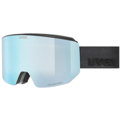 Goggles Uvex lace ATTRACT FM Black Matt/Mirror Ice Blue + spare lens - 2025/26