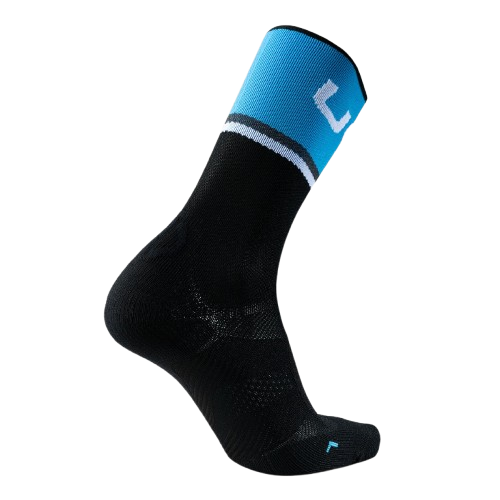Outdoor Socken UYN Man Cycling One Light Socks Black/Cobal Blue