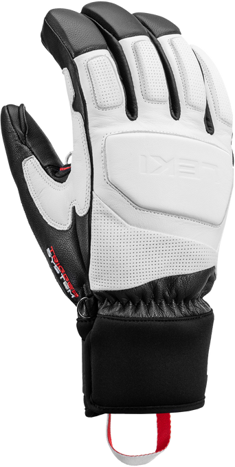 Gloves LEKI Griffin Prime 3D White/Grey - 2025/26
