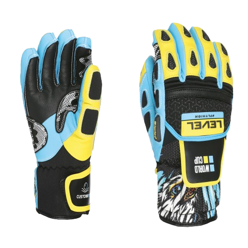 Gloves Level Worldcup JR CF Yellow/Blue - 2025/26