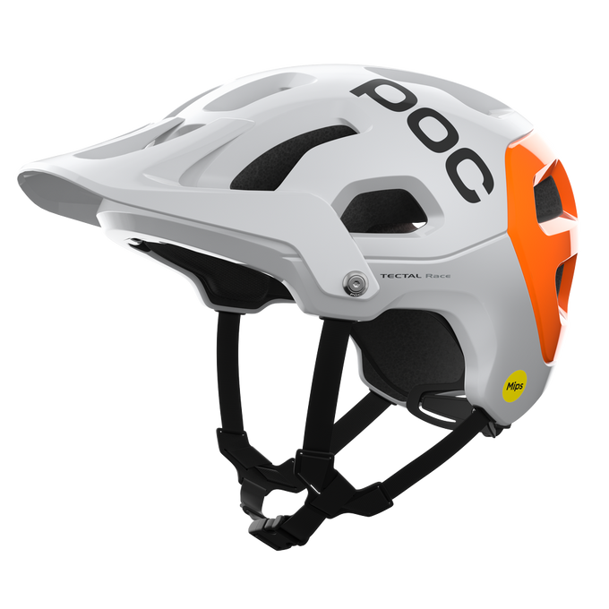 Fahrradhelm POC Tectal Race MIPS NFC Hydrogen White/Fluorescent Orange AVIP