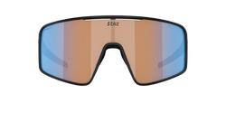 Sunglasses BLIZ P001 Matte Black Frame / Coral/Orange Mirror Blue Lenses