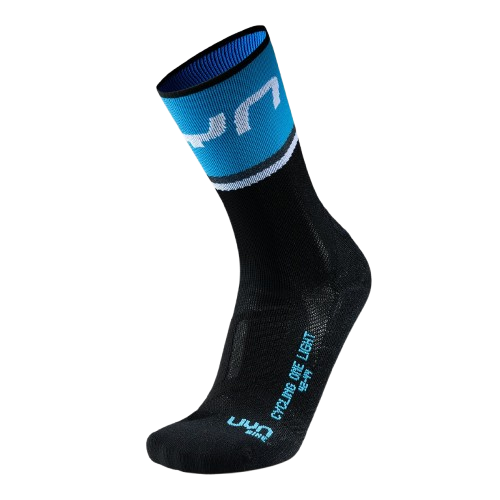 Outdoor Socks UYN Man Cycling One Light Socks Black/Cobal Blue