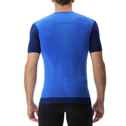 Laufshirt UYN Man Running PB42 OW Shirt SH_SL Strong Blue/Peacot