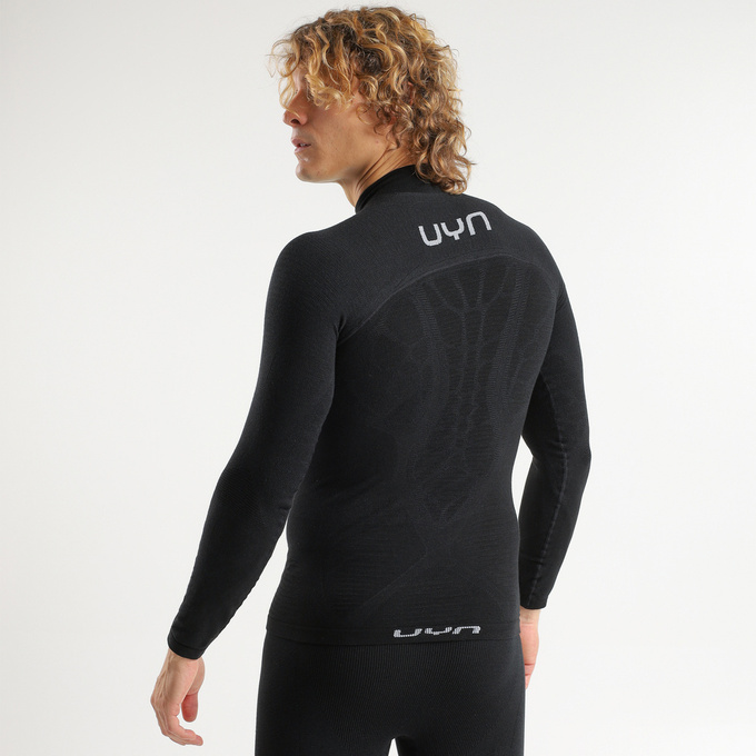 Thermounterwäsche UYN Man Elevatyon Biomorph UW Shirt Long SL Turtle New Neck Black - 2025/26