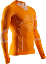 Thermal underwear X-bionic Energy Accumulator Light Shirt LS 1/2 Zip Men Blazing Orange/Arctic White - 2024/25