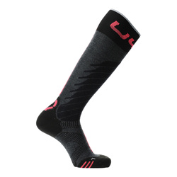 Ski socks UYN Woman Ski One Merino Anthracite/Pink - 2025/26