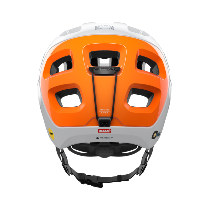 Fahrradhelm POC Tectal Race MIPS NFC Hydrogen White/Fluorescent Orange AVIP