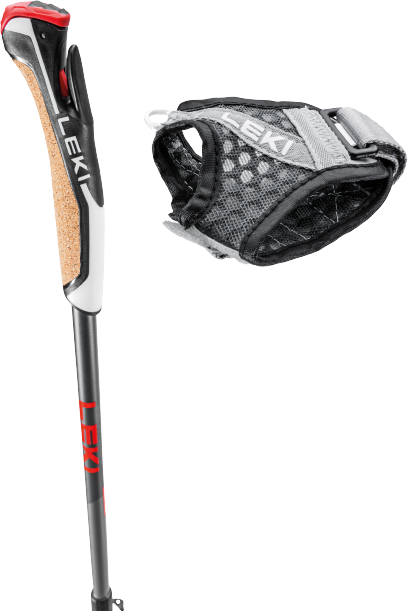 Poles Nordic Walking LEKI Instructor Lite Red