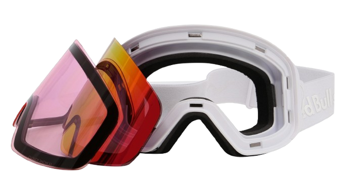 Goggles Red Bull Spect Jam White/Red With Purple Mirror + Spare lens- 2025/26