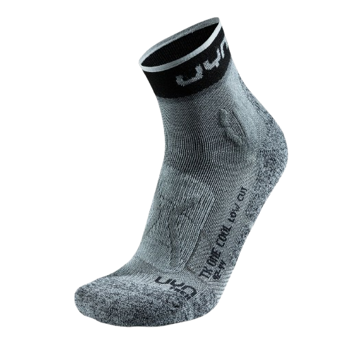 Outdoor Socken UYN Man Trekking One Low Cut Socks Grey/Black