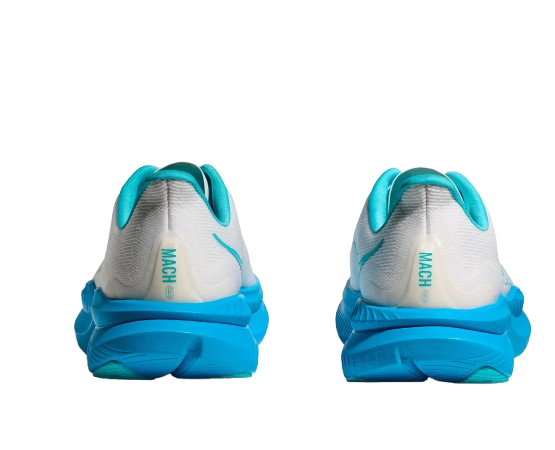 Man Schuhe Hoka Mach 6 White/Skyward Blue