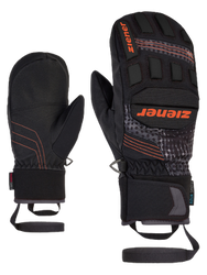 Handschuhe Ziener Lauron AS PR Mitten Junior Glove Black Orange Pop Print - 2023/24