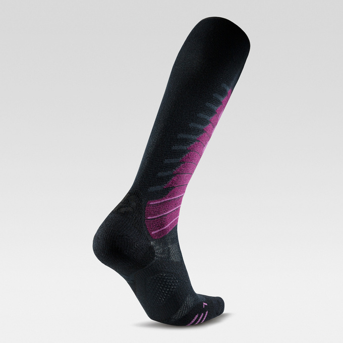 Skisocken UYN Women Ski One Biotech Black/Purple - 2025/26